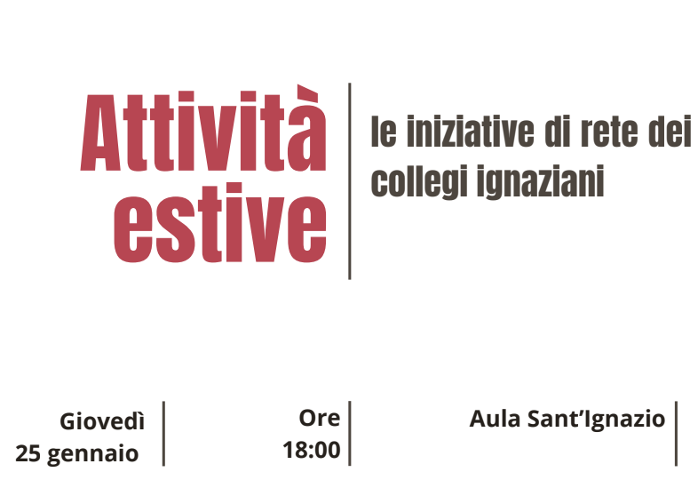 Incontro per le attività estive 25 gennaio