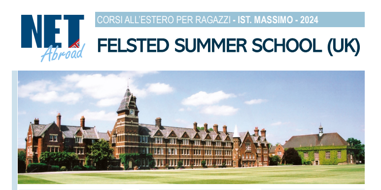 Vacanza studio Felsted dal 21/7 al 4/8