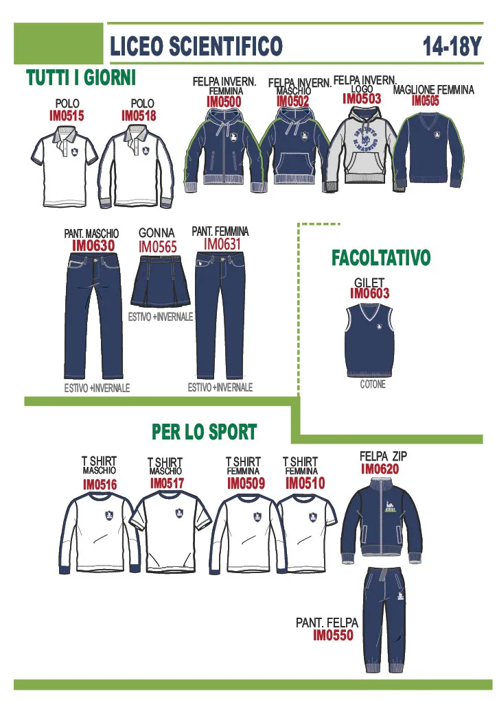 Divisa scolastica liceo scentifico istituo massimo